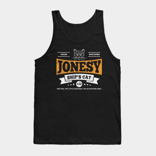 Jonesy Alien Cat Funny Movie Cool Tank Top by Andriaisme